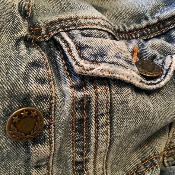 Free People Jean Jacket Distressed S - Picture 7 of 7